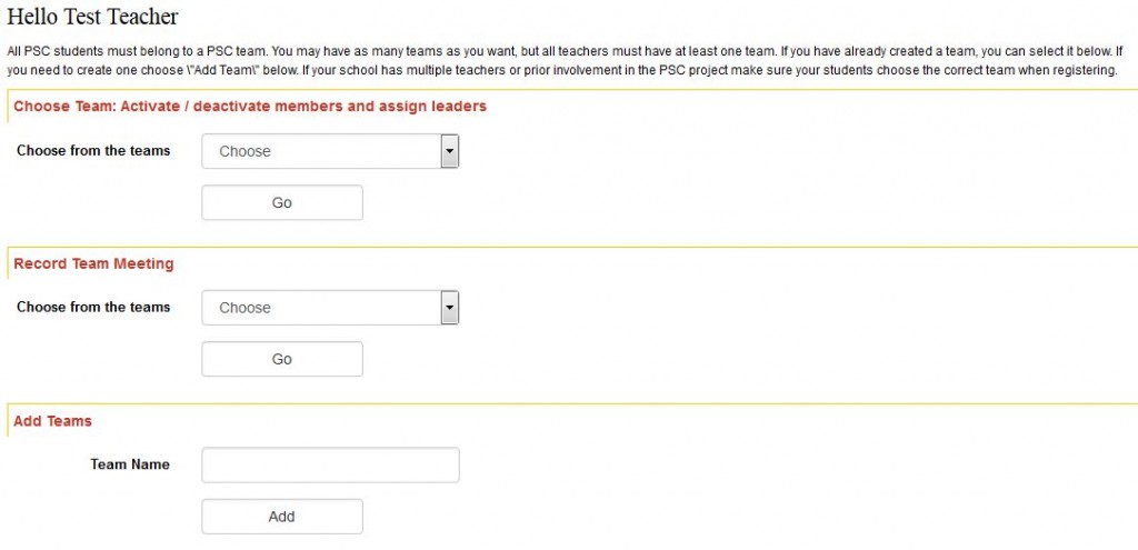 create team